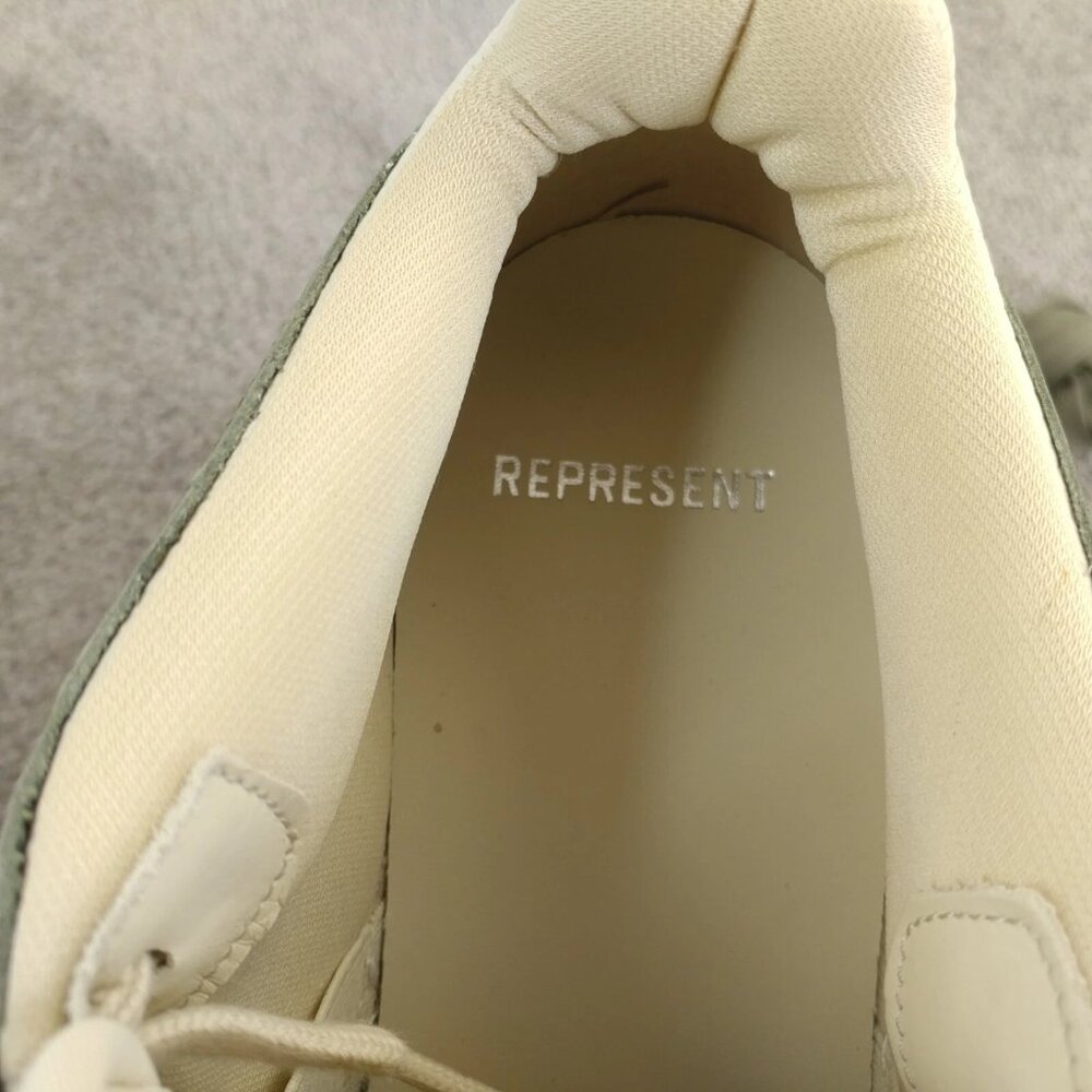 Represent Clo Reptor Low Mens Size 7.5 Shoes Khaki Cream Skater Sneakers - Picture 5 of 9